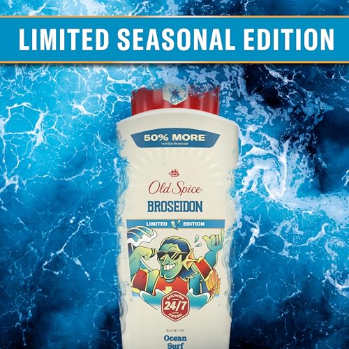 Image of Old Spice Body Wash for Men, Summerdudes, 24 /7 Shower Fresh with Daily Use, Long Lasting Scent, Cleanse & Refresh Skin, VIP Festival Experience, Broseidon with Ocean Surf Scent, 24 oz