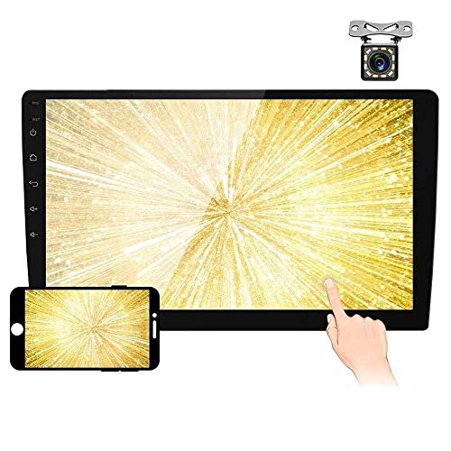 9 Inch Double Din Car Stereo 2 din Android Touch Screen Car Radio with Bluetooth Indash Head Unit Support FM/WiFi/Mirror Link/Backup Camera/DVR/USB/SWC Car Multimedia Player