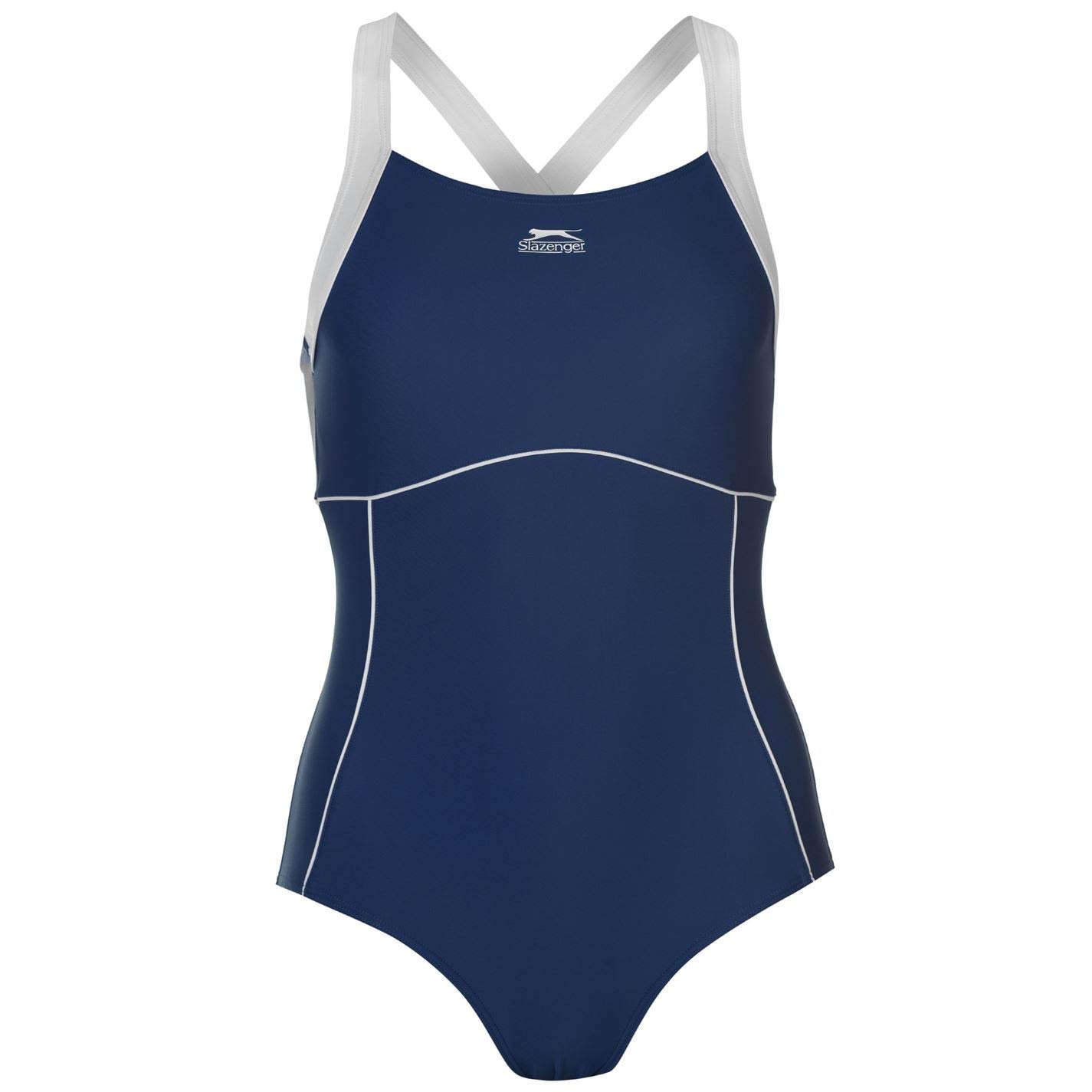 SlazengerWomens X Back Swim Suit Ladies One Piece Swimsuit Beachwear  Swimwear