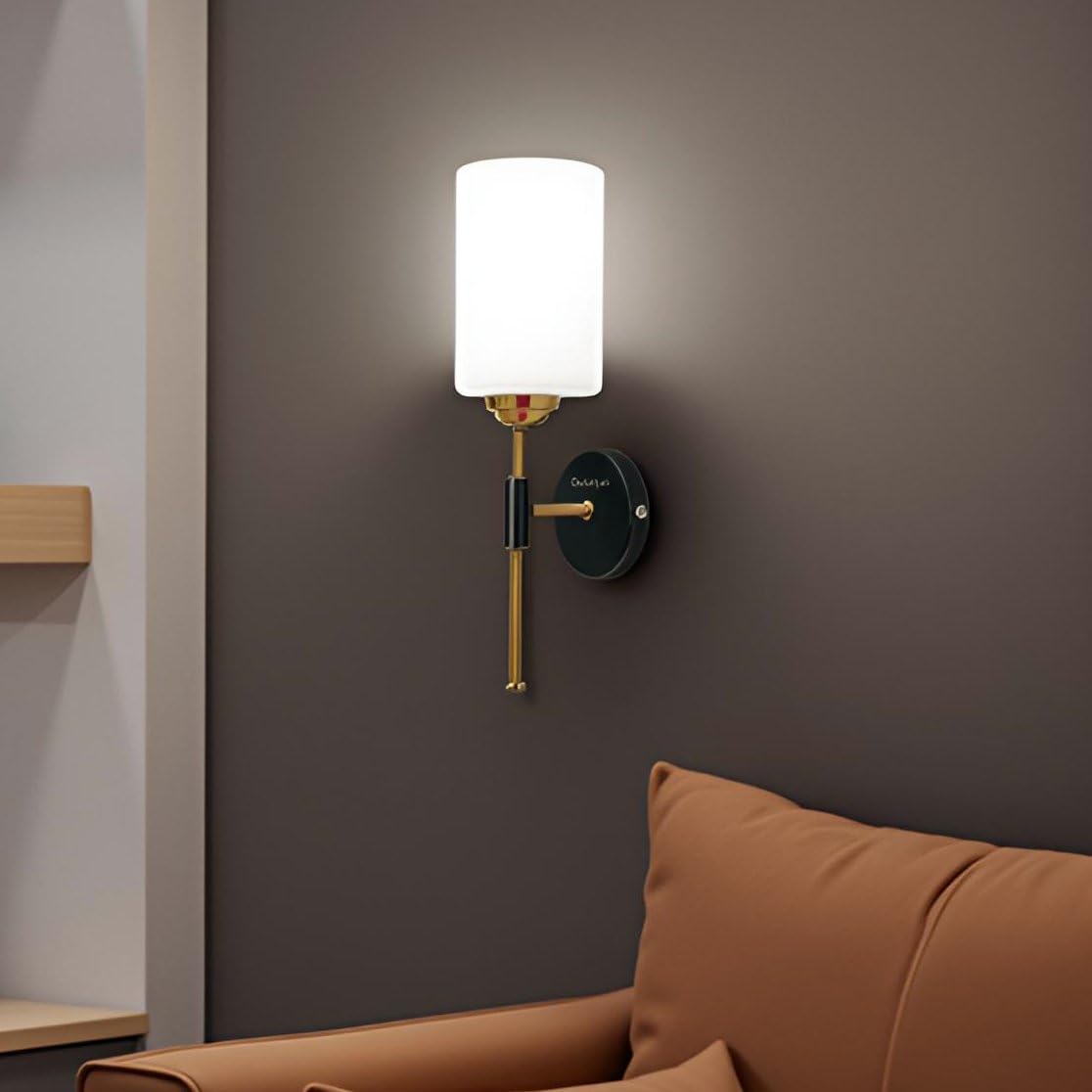 Avior Wall Light - Modern Gold & Frosted Glass -7