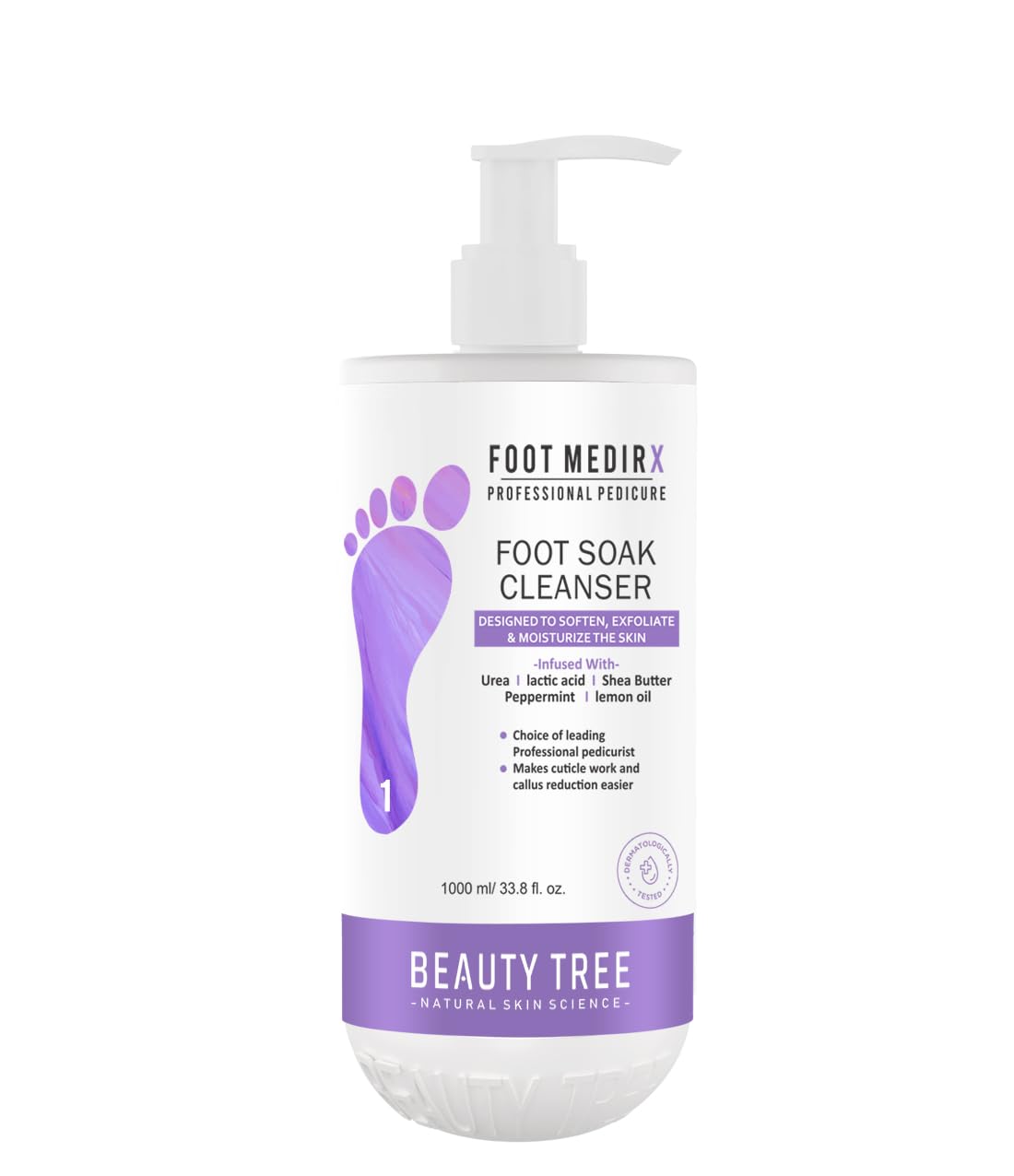 Foot Medi RX Foot Soak Cleanser With Urea & Lactic Acid For Soften & Moisturize The Skin 1000 ml