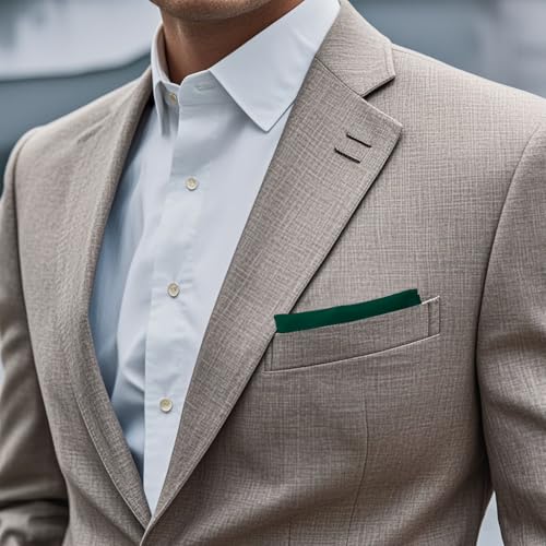 Image of Men's Pocket Square, Solid Color Boys Handkerchiefs for Men Wedding Party