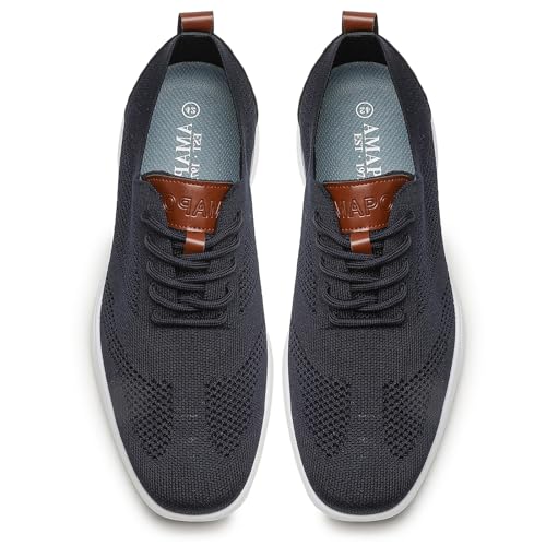 Mens Casual Oxfords Shoes Knit Men's Fashion Dress Sneakers Lightweight Breathable Business Walking Shoes Comfortable Tennis2