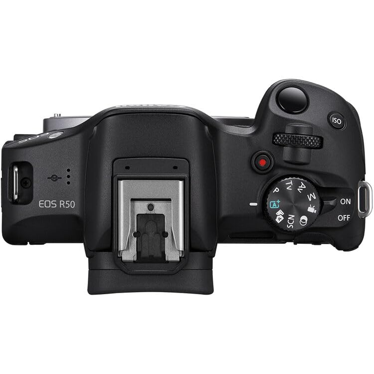 Image of Canon EOS R50 Mirrorless Camera with 18-45mm & 55-210mm Lenses Bundle | 24.2MP APS-C Sensor, Dual Pixel CMOS AF II & 4K Video | For Beginners & Travel (5811C022) + 64GB Card + Battery + Charger + More