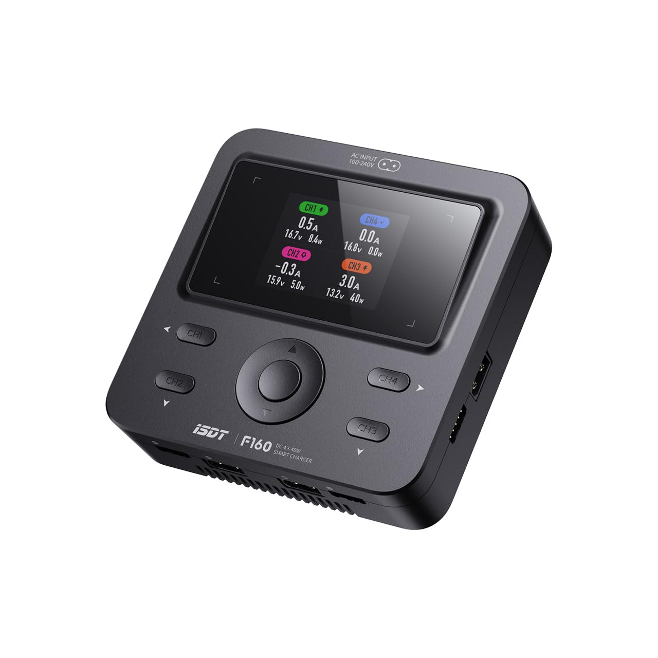 ISDT F160 充電器 4ポート ISDT F160 4-Channel 40W 5A RC Battery AC Charger Discharger with