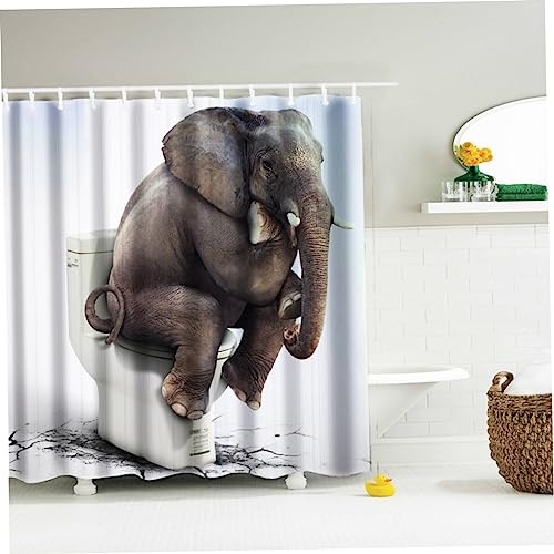 Rideau de bain en polyester avec crochets pour douche de motels - 8