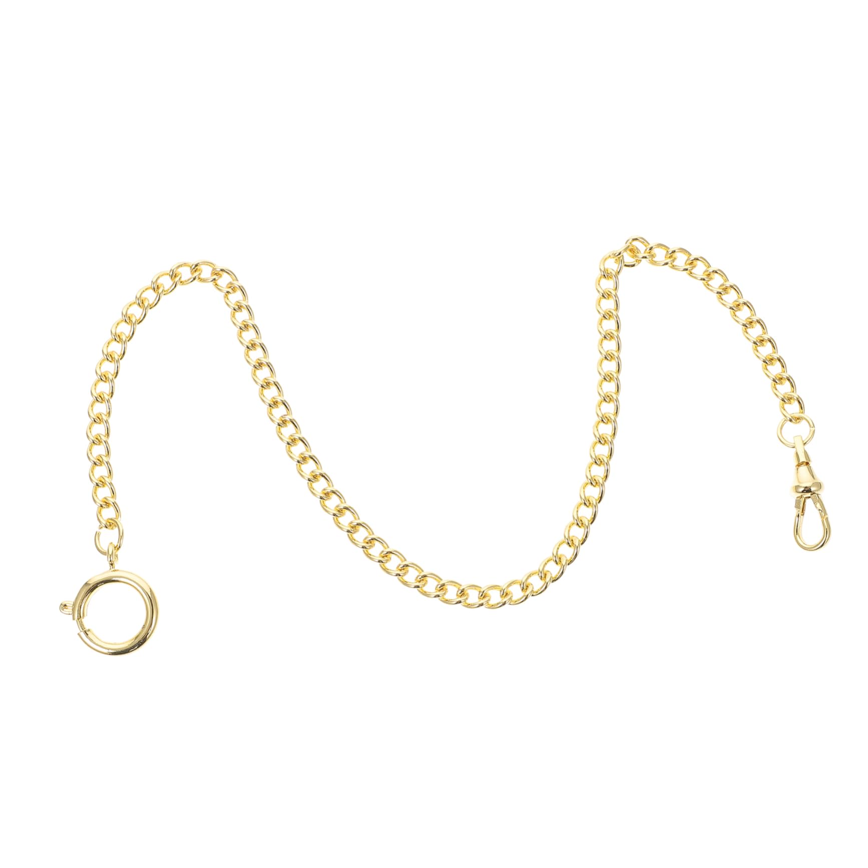 TOVINANNA Golden Electroplated Pocket Watch Chain Hanging Chain for Formal Casual Outfits Present for Valentine Day Christmas Birthdays