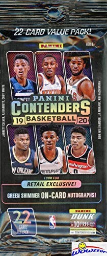 2019/20 Panini CONTENDERS NBA Basketball Factory Sealed JUMBO FAT PACK with EXCLUSIVE PARALLEL & 3 INSERTS! Look for ROOKIES & AUTOS of ZION WILLIAMSON, Ja Morant, Jarrett Culver, RJ & More! WOWZZER!
