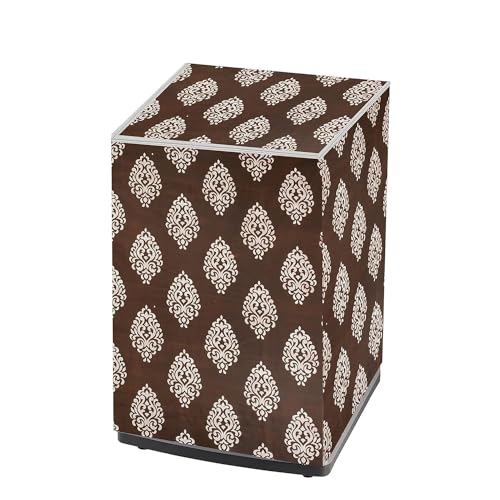 Image of WOAH Top Load Fully Autometic Washing Machine Cover Compatible With ifb samsung bosch whirlpool haier lg and All Brand Universal Size 7kg | 7.5kg | 8kg (Brown Jhad) D