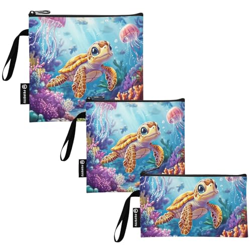RPLIFE Bolsa reutilizable para bocadillos y sándwich, de tela lavable, con cremallera, para viajes, trabajo, escuela, oficina (3 unidades, S/M/L)