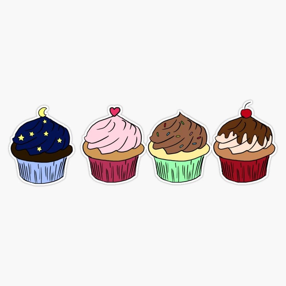 Cupcakes Sticker Vinyl Bumper Sticker Decal Waterproof 5"