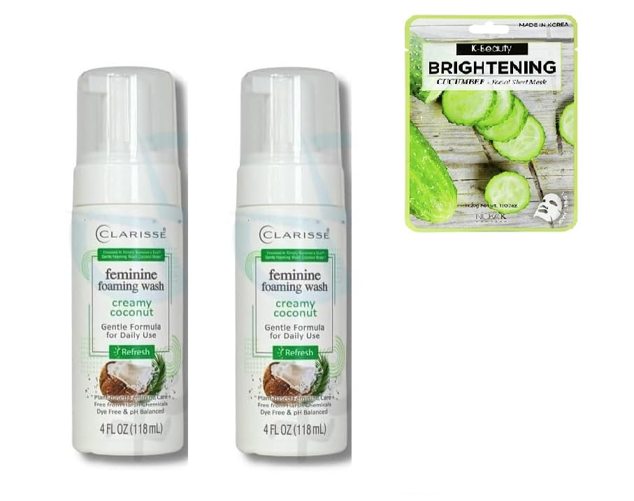 Jabón espumoso femenino de coco cremoso, neto 4 onzas líquidas (2 unidades) (fórmula gentle)