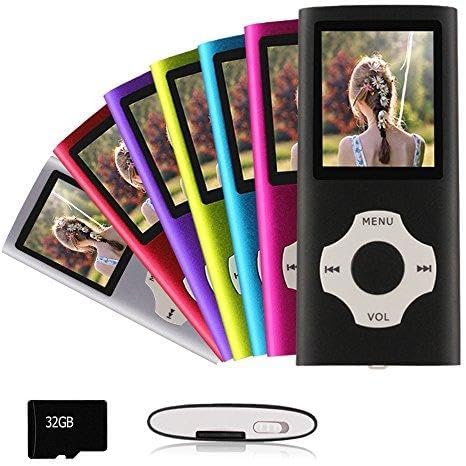 Ueleknight MP3 Player MP4 Player with a 32G Micro SD Card, Black