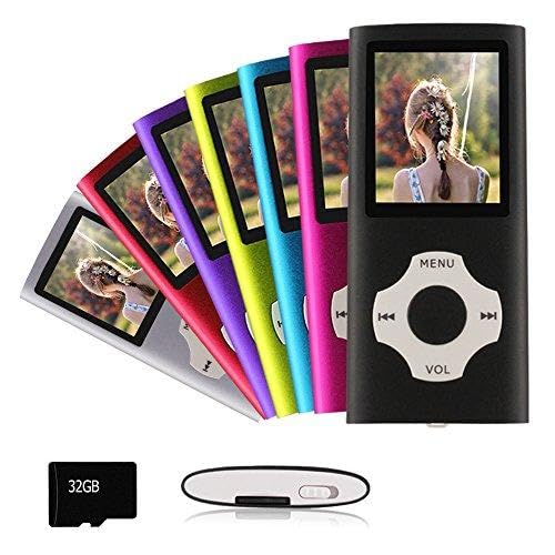 Ueleknight MP3 Player MP4 Player with a 32G Micro SD Card, Black