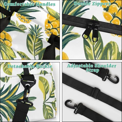 Fruits Pineapple Personalized Duffel Bag Weekend Overnight Travel Bag Sports Waterproof Gym Bag Lightweight Dance Bag4