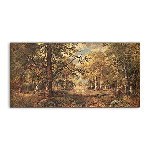Photo acryl art murale haut de gamme 120x60cm paysage de forêt automnale lumineuse