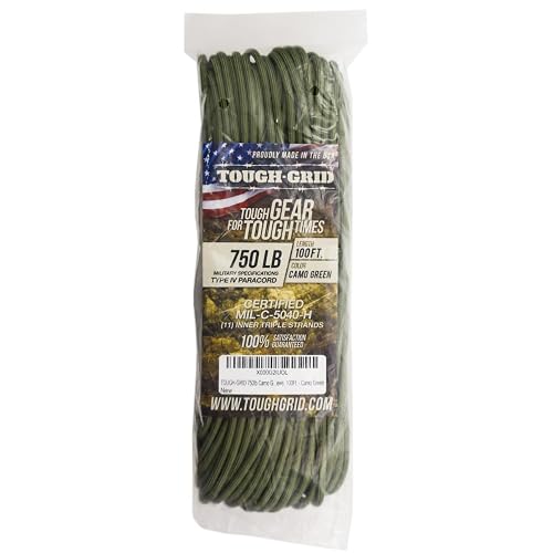 TOUGH-GRID 750 Paracord Type IV Mil-Spec Cord