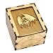 D&D Wood Dice Case DIY Puzzle Storage Box Carved with Dragon & D20 Perfect for RPG, DND, Board or Card Games