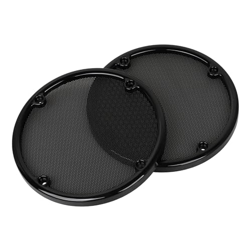 Image of Black Rear Speaker Trim Grills Mesh Covers For Harley Trike Street Glide FLHXXX 2010-2011 Street Glide FLHX 2006-2013 Electra Glide Classic FLHTC 1996-2013