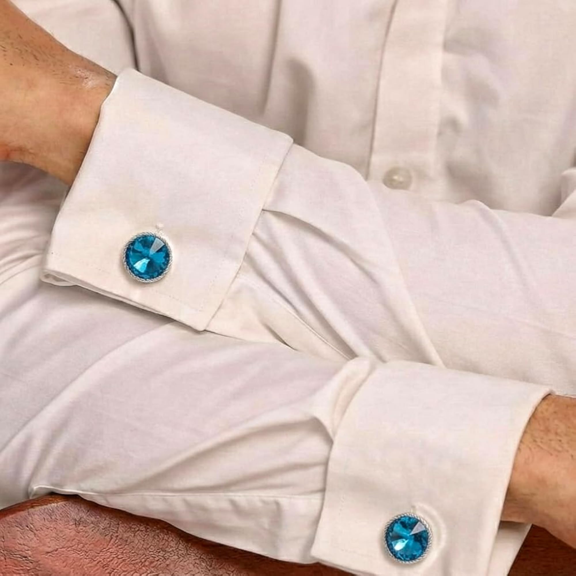 Men's Elegant Metal Cufflinks, Formal Wedding Gift