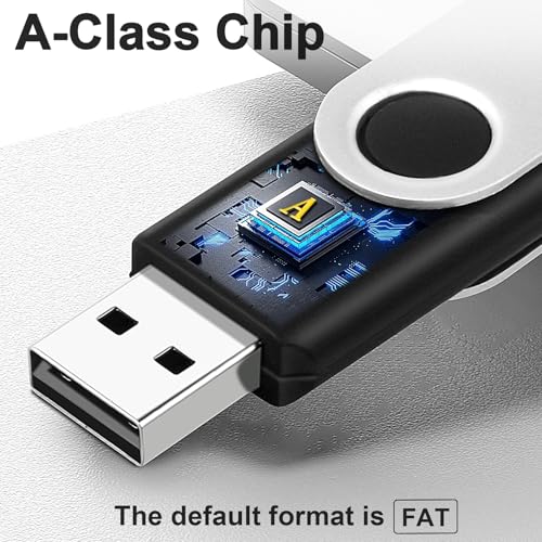 Image of Bulk Flash Drives 2GB, 20 Pack USB Stick Flashdrive 2.0 Thumb Drive Portable Jump Drives Multipack Zip Drive, Swivel USB Storage Flash Drive Memory Photo Stick Pendrive for Data Transfer and Backup