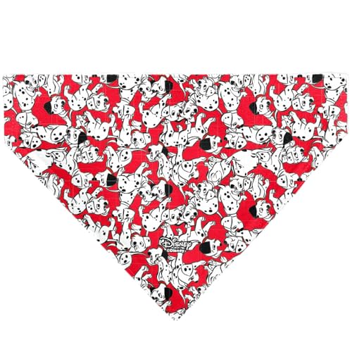 Buckle-Down PB-WDY733 Disney Pet Bandana 101 Dalmatians Puppies Scattered Red Slip On Collar Bandana Only thumb #1