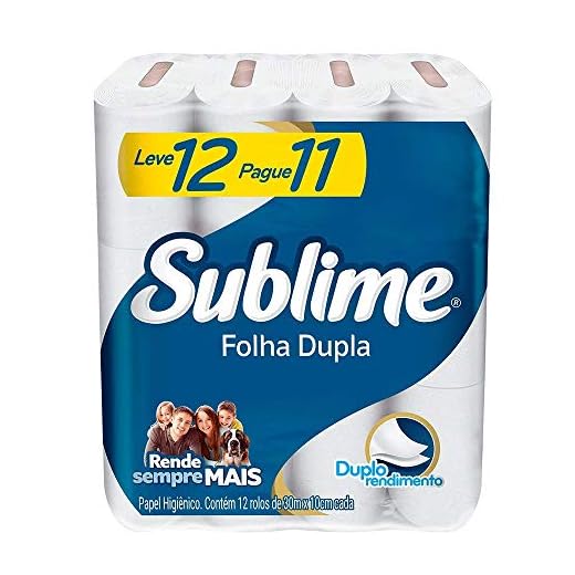 Papel Higiênico Sublime Folha Dupla, 12 rolos