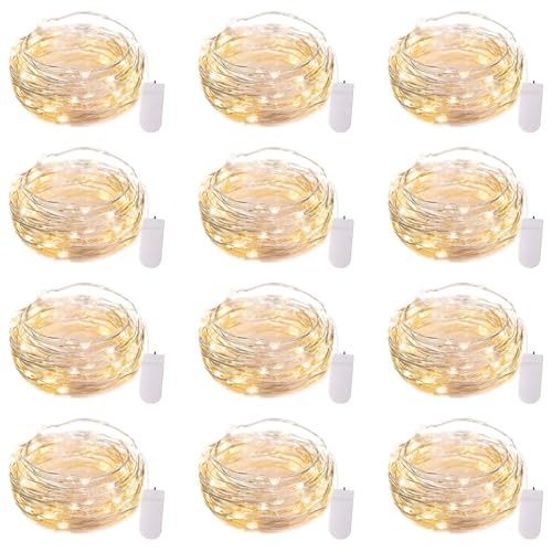 Brightown 12 Pack LED Fairy Lights Battery Operated String Lights