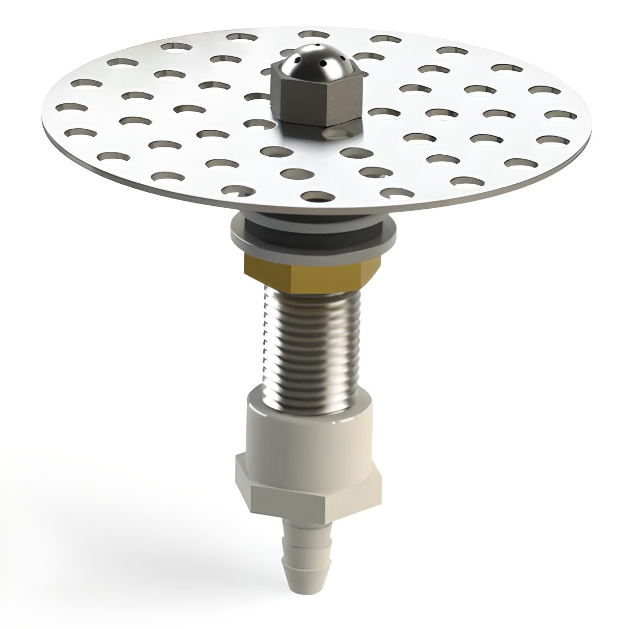 OCS Parts Glass Rinser for Draft Beer Drip Trays | Glass Rinser with 4.5-Inch Perforated Screen (Brushed Stainless Steel)