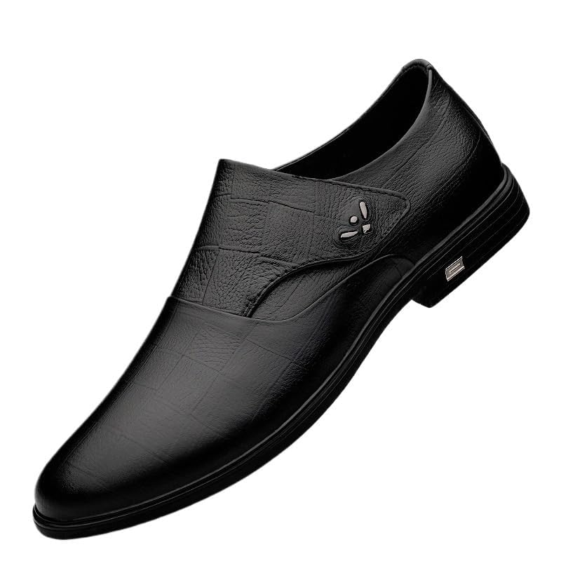 Men Comfortable Fashion Dress Shoes Slip-On Business Pointed Toe Non-Slip Softsole Wedding Oxford Shoes