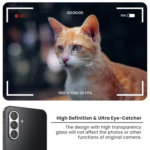 Image of FIRST MART Silver Camera Ring Guard Protector for Samsung Galaxy A17, Samsung M17 and F17 | Tempered Glass with Metal Alloy Rings, HD Clear, Scratch Resistant, Case-Friendly | Pack of 1