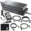 Dell WD22TB4 Thunderbolt 4 Dock – 40Gbps USB-C/USB-A, 3 Year Warranty – Dell Docking Station with 180W, HDMI, DisplayPort, USB-C, Ethernet Cables & Cloth – Supports Dual/Triple Monitor & 4K Displays