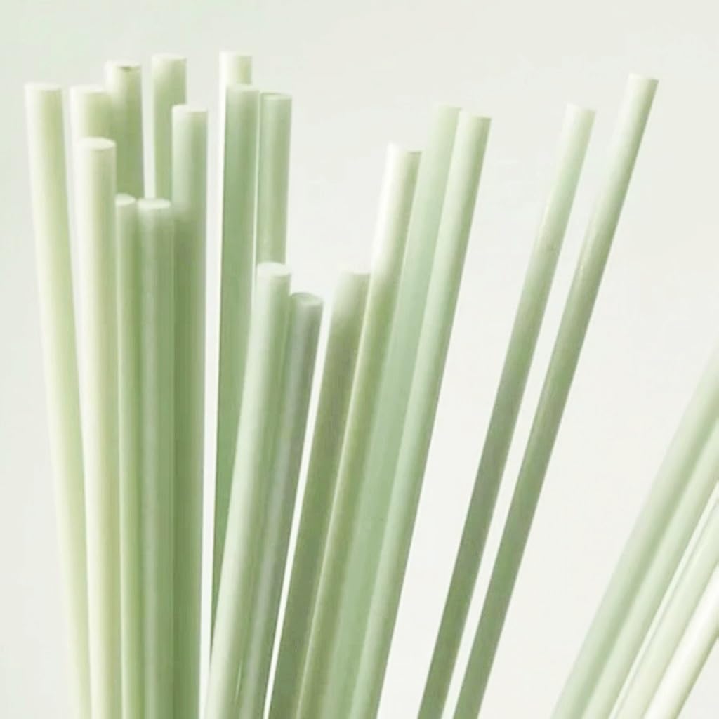 10 aste in fibra di vetro bianche, lunghezza 500 mm, barra in fibra di vetro solida(7.0x500mm)
