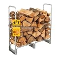 Garvee 4FT Steel Firewood Rack with 600D Waterproof Oxford Cover - Heavy Duty Indoor/Outdoor Log Storage Organizer for Fireplace, Patio & Backyard
