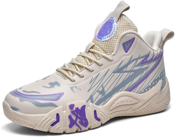 Basketball Shoes for Boys and Kids, Walking Running Shoes Breathable Comfortable Boys Sneakers for Little and Big Kids