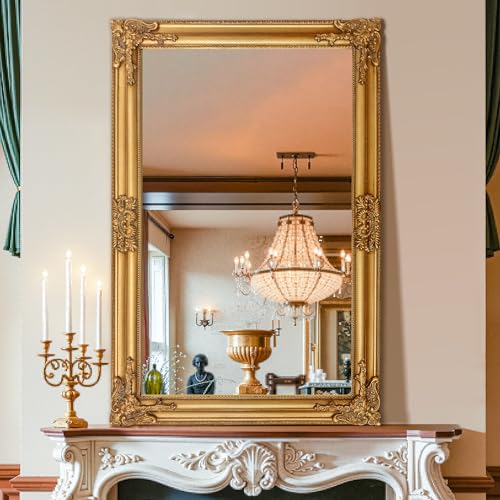 TRAHOME 24'x36' Vintage Gold Baroque Wall Mirror...