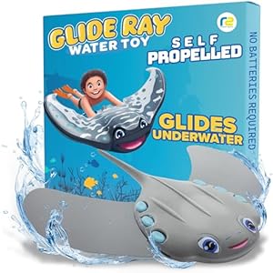 Swimming Pool Toys for Kids: Stingray Pool Torpedo Swim Toy – Self Propelled Water Toy Glides Underwater – Best Water Games & Outdoor Gifts for Boys & Girls – Diving Toys For Kids Ages 5 6 7 8 9 10 +