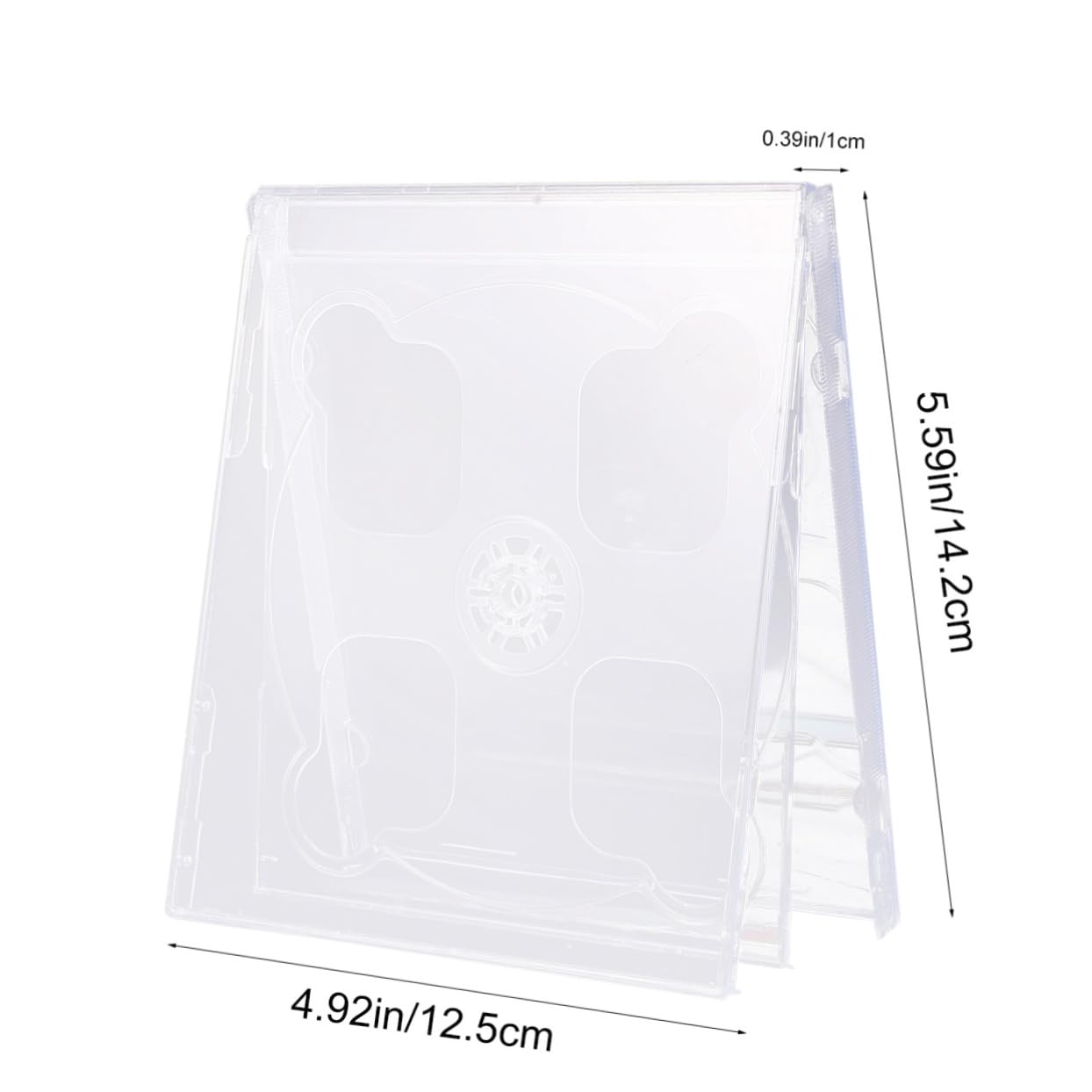 ABOOFAN 5pcs Transparent CD Jewel Case with Clear Tray Dual Sided Media Storage for DVDs and Standard Replacement Cases for Safe Transport and Organization
