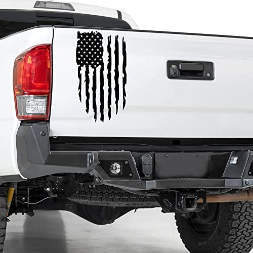 Image of Black We The People American Flag Truck Decal,Truck Tailgate Vinyl Decal,Car Decal for Men,American Flag for Computer,Truck,Car,Wall(16x9in)