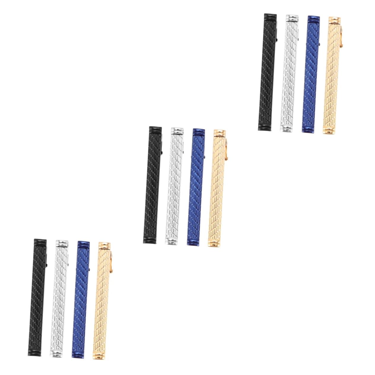 12piezas Clip De Corbata De Cobre Elegante Para Hombres De Práctico y Duradero Para Negocios y Ocasiones Especiales