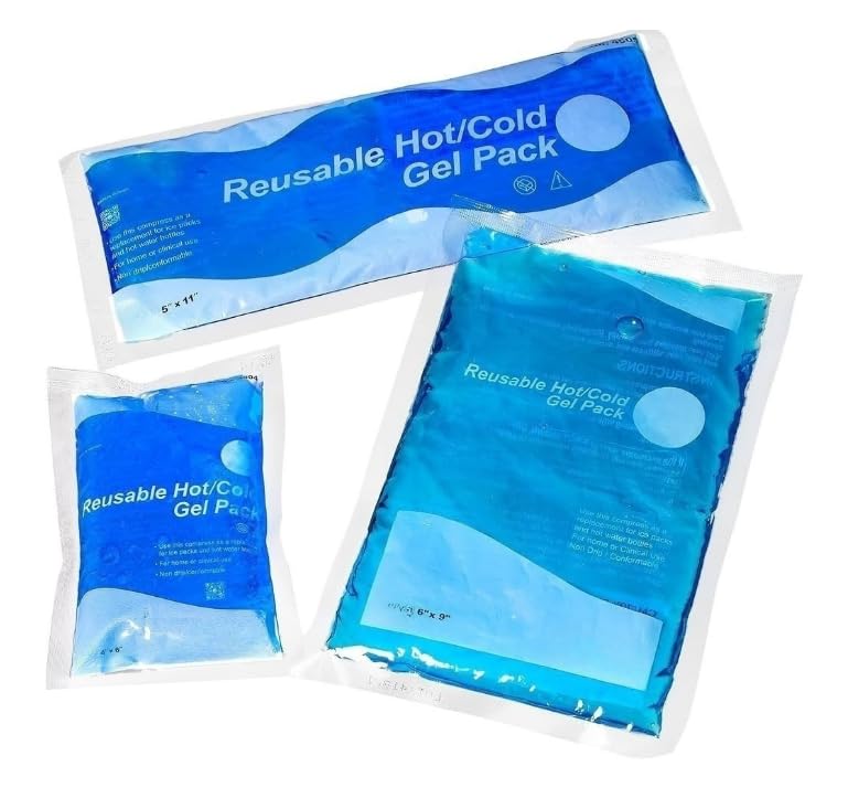 2/Pack Hot & Cold Gel Pack Pain Relief Reusable Soothing Soft Flexible Injury Hot & Cold Therapy for Back Shoulder Arms and Legs (4