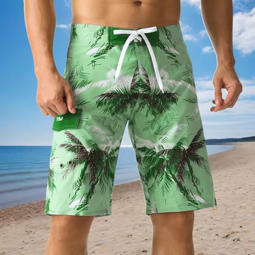 Mens Bathing Suits Quick Dry Lightweight Beach Shorts with Mesh Lining