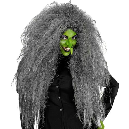 W WIDMANN MILANO Party Fashion - Peluca peinado gigante, pelo sintético, vieja, bruja, fiesta temática, carnaval