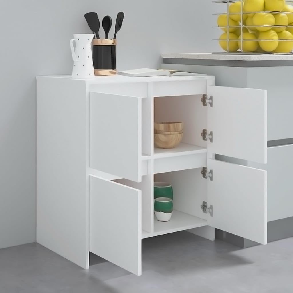 vidaXL Komoda, biała, 70 x 41 x 75 cm, płyta wiórowa, szafka boczna, komoda, mebel, szafki boczne, komody, meble