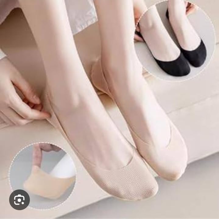 T TRENDY MART Women's No Show Socks, 3 Pairs Low Cut Invisible Socks with Non-Slip Heel Grips, Breathable and Cool