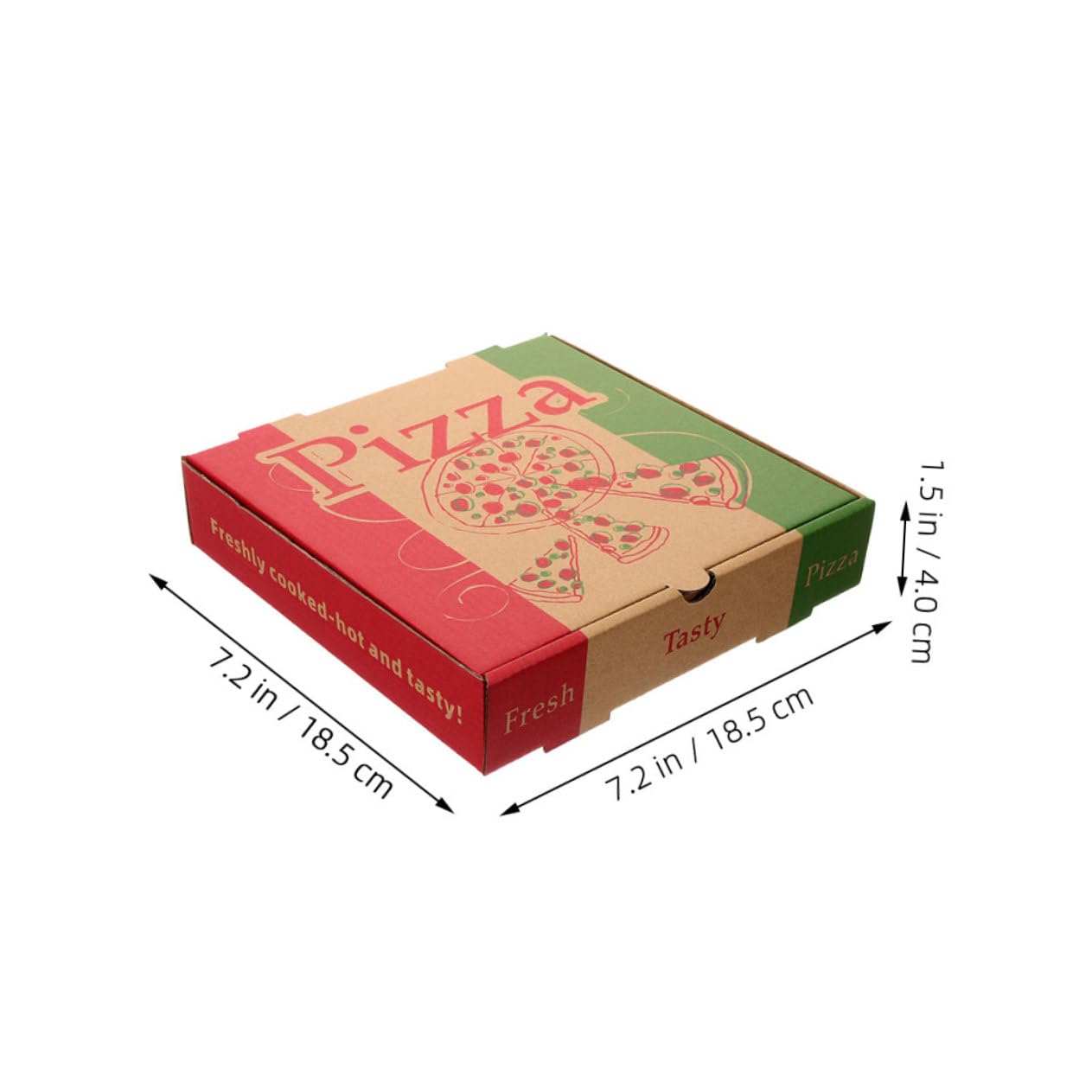 Unomor Pizza Wrapping Case 10pcs Pizza Box 8in Pizza Takeaway Box Paper Storage Containers Freshness Retained