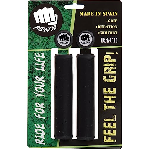 RIFYL.ES 10110, Puños De Bicicleta Unisex Adulto, Negro (Black), Talla Única