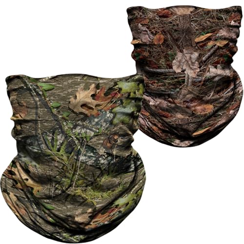 Image of WTACTFUL Camo Face Mask Men Women, 2-Pack Seamless Neck Gaiter Balaclava