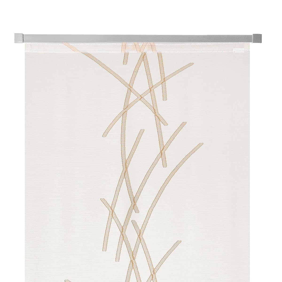Carlina Scherli Panneau japonais Blanc/taupe 60 x 245 cm