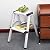Livebest 2 Folding Step Stools for Adults, Light Weight Aluminum Step Ladder with a Secure Standing Platform for Office Home 330 lbs Capacity (19" H)